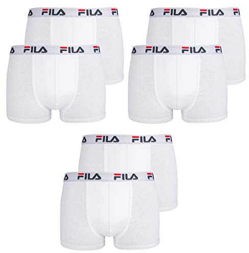 FILA Herren Boxershorts 6-Pack - Trunks mit sportlichem Logo - Cotton Stretch - viele Farben