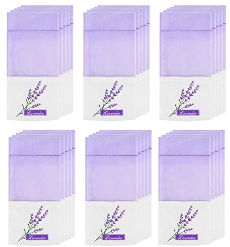 XLKJ 30 Stücke Lavendelbeutel Leere, Lavendelsäckchen Organzabeutel, Lavendel Getrocknet Kordelzugbeutel Säckchen zum Befüllen für Lavendel Gewürze Kräuter Schmuck Hochzeit Party (Hell Lila)
