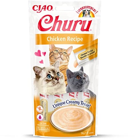 INABA Churu Puree Katzenleckerlis Creamy Snacks, Hochwertige Proteine