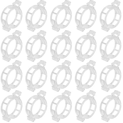 Fippy 150 Stück Pflanzen Clips, Pflanzen Stützklammern Kunststoff Pflanzen Stamm Unterstützung Clips Garten Clips für Reben Gemüse Pflanzen, Weiß
