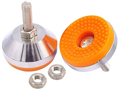 Mesee Heavy Duty Furniture Leg Leveler, M10 Threaded Adjustable Furniture Feet with Rubber Mat Leveling Screw Legs for Workbench, Machine, Cabinet, Mechanical Equipment