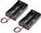 uxcell Battery Case Storage Box 2 Slots x 3.7V 2-Wire Lead for 2 x 18650 Battery 2 Pcs