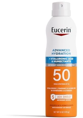 Eucerin Advanced Hydration Sunscreen Spray, SPF 50, 6 OZ
