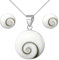 EYS JEWELRY Schmuckset Silber 925 Damen Shiva Auge Muschel Ohrringe Ohrstecker Halskette Kette Geschenkbox Geburtstagsgeschenk für Frauen Schmuck Geschenke