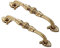 CcHhyyt 2 Stück Vintage Messing Schrankgriffe Blumenmuster Antik Möbelgriff Metall Gold Möbelknöpfe Schrankgriffe Schubladengriff Türgriff Griffe für Küchenschrank,Schublade,Schrank (128mm, Gold)