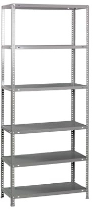 Simonrack Schwerlastregal, Lagerregal, 200x110x30 Metallregal, Kellerregal, Biegestelle 90 kg, 6 Fachböden, Galvanisiert - Comfort