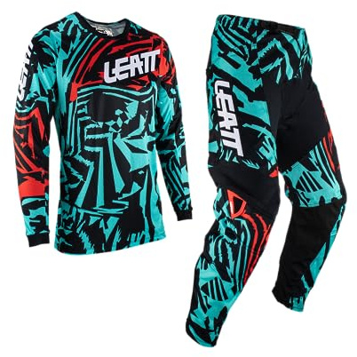 Leatt Motocross Set Unisex Erwachsene, Schwarz/Grün, XS