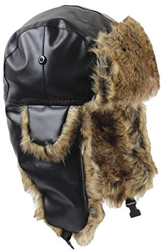 nster Winterhüte, Bomberhut Herren Trooper Trapper Hut Faux Pelz Aviator Bomber Hut Winter Pilotkappe t Ohrklappen