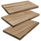 3 Pcs Feuilles Plaque Bois Brut Planche Carrés Non Finis pour l'Artisanat Peinture murale et décoration de la maison