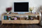 SAM Lowboard Dahlia II, Akazienholz massiv & naturfarben, TV-Schrank mit 4 Schubladen & offenem Fach, TV-Board mit echter Baumkante, 190 x 45 x 50 cm
