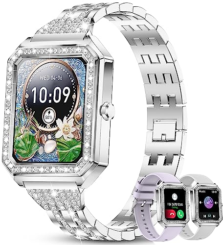 Efolen folen Smartwatch Donna, Effettua/Rispondi alle Chiamate, 1.59 Fitness Orologio, 100+ Modalità Sportive, Monitoraggio SpO2 Sonno Pressione Sanguigna Frequenza Cardiaca, Compatibile iOS Android
