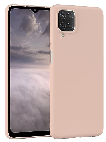 EAZY CASE - Silikonhülle für Samsung Galaxy A12 Hülle Silikon Case Altrosa weich stoßfeste Handyhülle Galaxy A12 Schutzhülle mit Kameraschutz Dünn Premium Schutz Cover TPU Phone Bumper in Pastell Rosa