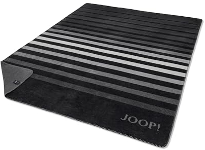 Joop! Wohndecke Shutter Baumwollmischung schwarz Größe 150x200 cm