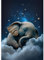 RICUVED 5D Elefant Diamond Painting Tier Set,DIY Diamant Painting Elefant Bilder mit Zubehör Diamond Painting Set,Full Drill Diamant Malerei Kits als Geschenk und Home Wand Dekor (30x40cm)