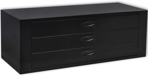 Metall-Werkzeugkasten 3 Schubladen, CIADAZ Werkzeugset, Werkzeug-sets, Tool Set, Werkzeugtasche Gefüllt, Schwarz