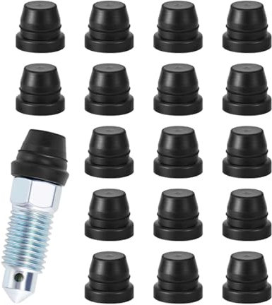 18PCS Car Brake Bleeder Screw Caps, Auto Rubber Grease Fitting Cap Dust Zerk Cover, Car Brake Bleeder Nipple Cap, Universal Brake Caliper Dust Stem Cover for Cars, Motorcycles