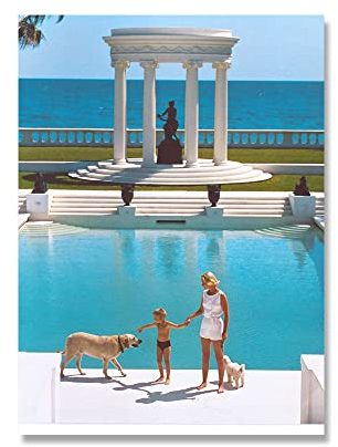 KEYGEM Slim Aarons Poster Pool Party Sommer Fotografie Leinwand Gemälde Schlanke Aarons Wandkunst Schlanke Aarons Drucke für Zuhause Wanddekoration Bild 40x60cm Kein Rahmen