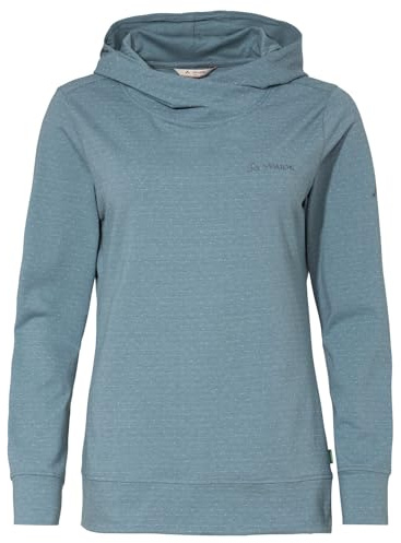 VAUDE Damen Kapuzenpullover Tuenno Hoody, pflegeleicht und schnelltrocknend, Nordic Blue, 44