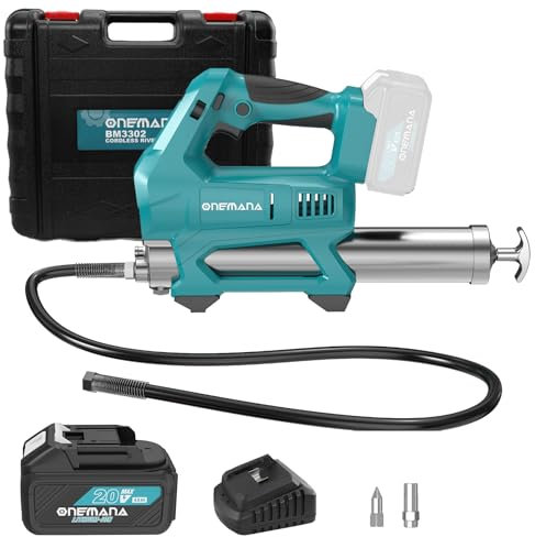 ONEMANA Pompe à Graisse (Batterie Incluse)