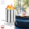 NAIZY Chauffage de piscine en acier inoxydable - Chauffage de piscine avec feu de bois de chauffage - 32/38 mm - Raccords de piscine - Seau chauffant - Pour piscine, chauffage et barbecue