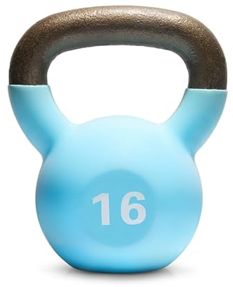 The Six Pack Revolution – Cast Iron with Sky – Grip Handle – Home or Gym – Noise Reduction – Strength Training, Fat Loss, Functional Fitness Tool (16kg)