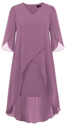 Hanna Nikole Damen Stretchy Bleistift Kleider Vintage Rockabilly Kleid Blau Lila 54 Plus