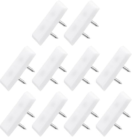 METALLIXITY Piedini per Mobili con Chiodo (31mm/1,22) 60pz, Perni Doppi Quadrati in Plastica per Scivolare Sedie - per Sedie Divani Cursori per Mobili Cuscinetti Protettivi, Bianco