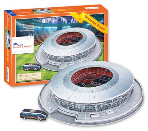 Habarri - DONBAS Arena Puzzle 3D - 3D Puzzle Stadion - 3D Fußballstadion für Kinder und Erwachsene - Fußballstadion Modell - Modellbau - 186 Elemente