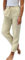 2024 Sommerhose Damen Damen-Sommerhose, elastisch, hohe Taille, einfarbig, Baumwolle, Leinen, weites Bein, lockere Hose Lammfell Hose Damen (Khaki, L)