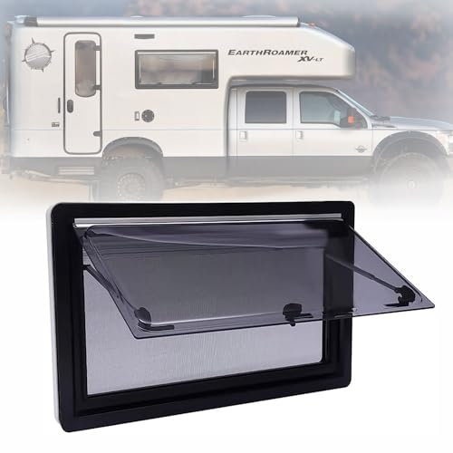 WANGYYDS RV Ausstellfenster Set Compact Inkl. Verdunklungsrollo Insektenschutz Dichtmitttel Seitenfenster Wohnwagen Camper Fenster Acrylglas Von 300x500 Bis 550x1300 Insektenschutz,120 * 50cm