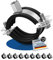 GARSIDURO® Profi Rohrschellen | 1 1/4 Zoll (38-43mm) 10 Stück | Schraubrohrschellen Stahl verzinkt mit Gummieinlage zur Rohrbefestigung und Rohrhalterung mit Vibrationsdämmung und Schalldämmung 1 1/4