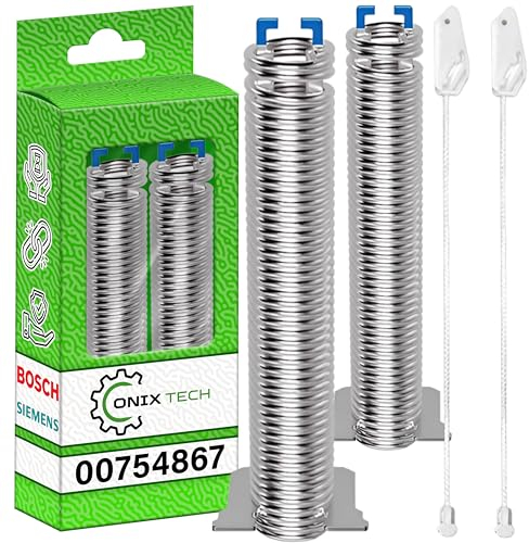 Reparaturset für Scharniere und Feder für Geschirrspüler Kompatibel mit dem Originalcode 00754867 Passend für Bosch und für Siemens Spülmaschinen - 5 Jahre Garantie - ONIX TECH