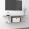JUDYY TV-Wandschrank, Schrank, Wohnwand, Lowboard, Ferseherschrank, Sideboard, Hängeschrank Wohnzimmer, Tv Schrank, Betongrau 103x30x26,5 cm