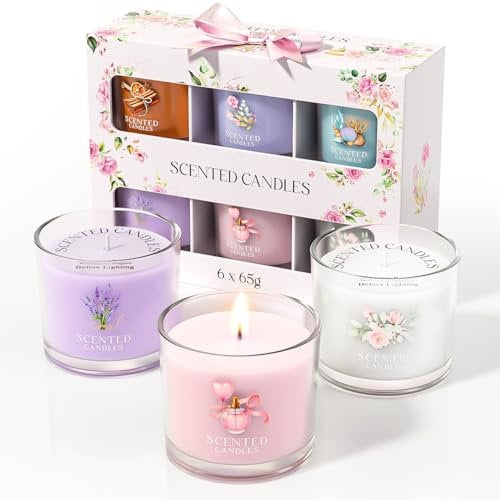 CHILLFLAME Candles Gifts for Women, Scented Candles Gift Set for Her, 6 Scented Votive Candles, Birthday Gifts for Women/Men (6 Colors, 400g)
