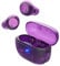 JLab Go Pop ANC Auriculares Bluetooth ANC, 24+ h de autonomía, IP55 Resistentes al Sudor, micrófono, Llamadas claras y conexión multipunto, Violeta Transparente