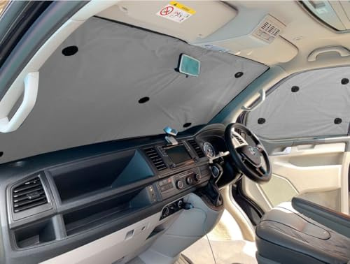 Thermal Blinds Single Window Kits Compatible with Citroen Berlingo (2008-2018) Second Generation (2 Middle Window Blinds) With Backing Colour In Light Grey