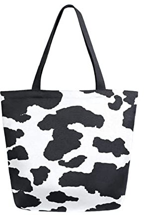 Strandtasche Tier Kuh Druck Reisetasche Robust Kosmetiktasche Mit Henkel Umhängetasche Für Pool Sport Picknick