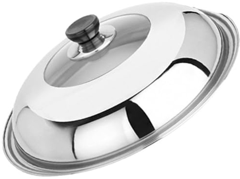 Cabilock Couvercle Inox pour Poêle à Frire, Verre Transparent, Poignée Anti-brûlure, Fermeture Hermétique, pour Cuisson et Soupe, Accessoires la Cuisine Plusieurs styles