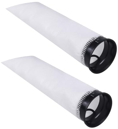 DONGKER Filtersocken, 2/4 Stück 200 μm Wiederverwendbar Wassertank Filtern, 7x26 cm Ersatzfilter Netz Filterbeutel für Aquarien, Fischtanks, Teiche, Filtertank-Filtrationssysteme