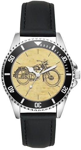 KIESENBERG Herrenuhr Armbanduhr Adler M 100 Motorrad Geschenk Fan Artikel Analog Quartz Lederarmband Uhr L-20241
