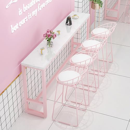 Mesa de Bar Moderna, Juego de Mesa de Bar con taburetes para 4 Personas, Mesa de Bar Informal, Juego de Mesa de Cocina, Adecuado para Bistro, Comedor, Cocina(100 * 40 * 105cm/39.5 * 16 * 41.5in)