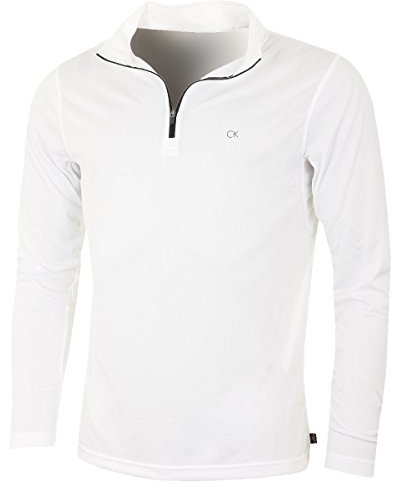 Calvin Klein Mens 2026 Harlem 1/4 Zip Lightweight Technical CK Golf Sweater
