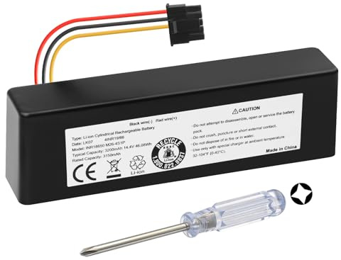 K KYUER Robot Aspirador Batería Compatible con Conga 3290 3390 3490 3590 3690 3790 3890,para Mop 2s/Mop Pro STYTJ02YM,para Haier JX37,para Viomi V2 V3 MAX/Pro Robot Vacuum Cleaner Battery
