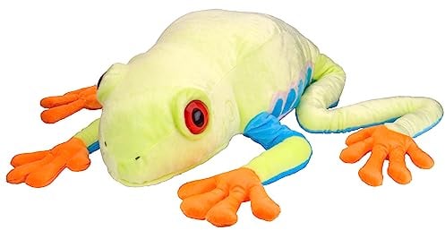 Wild Republic Cuddlekins Jumbo Rainette aux Yeux Rouges, Animal en Peluche, 76 cm, Cadeau pour Bébés, Peluche Écologique, Rembourrage Fabriqué à Partir de Bouteilles d’Eau Recyclées