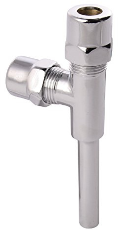 Quetschverschraubung | T-Stück mit 2 Quetschen und Längenausgleich | 10 mm | 3/8 Zoll | Für Kupfer-Rohre | Anschluss von Armaturen | Verchromt