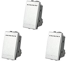 3X Deviatore 1P 16A Unipolare Grigio Compatibile Bt Living SANDASDON SD40003T