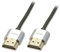 Lindy - Cavo HDMI 2.0 CROMO Slim 0.5 Metri, Cavetto High Speed 4k 60Hz 18G 3D 1080p HDCP 2.2 HDR Certificato ARC, CEC, ATC, Compatibile con TV, Monitor, Xbox, PS4, PS5, Blu-ray, Soundbar con Ethernet