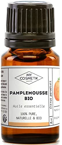 MY COSMETIK - Ätherisches Grapefruitöl - Aus biologischem Anbau - HEBBD/HECT chemotypisiert - 100% rein und natürlich - ECOCERT-zertifiziert - 10 ml