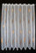 Scheibengardinen 90 - 130 cm hoch Scheibengardine Tropfenmuster 75 cm hoch weiß mit braun/Terra - Wunschbreite frei wählbar durch gekaufte Menge in 14 cm Schritten - Meterware
