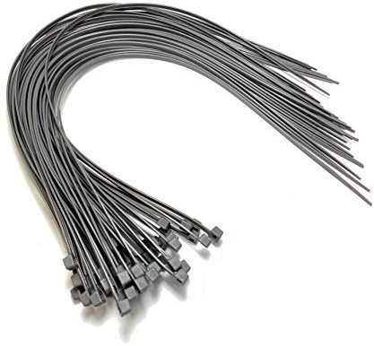 TR Ties Lot d’attaches câbles en plastique extra-larges Noir/blanc, argent